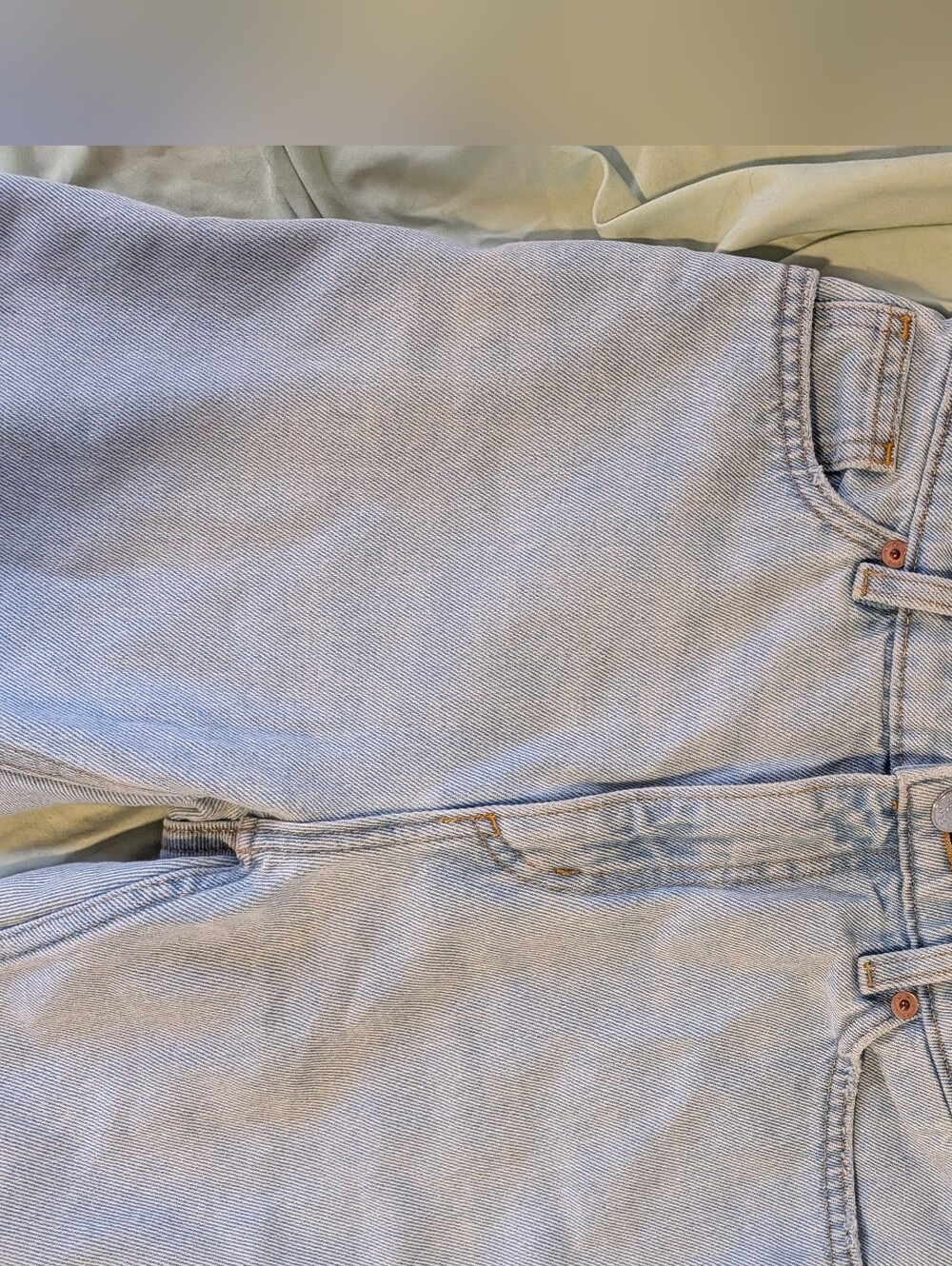 Monki Light Blue High-Rise Denim Jeans